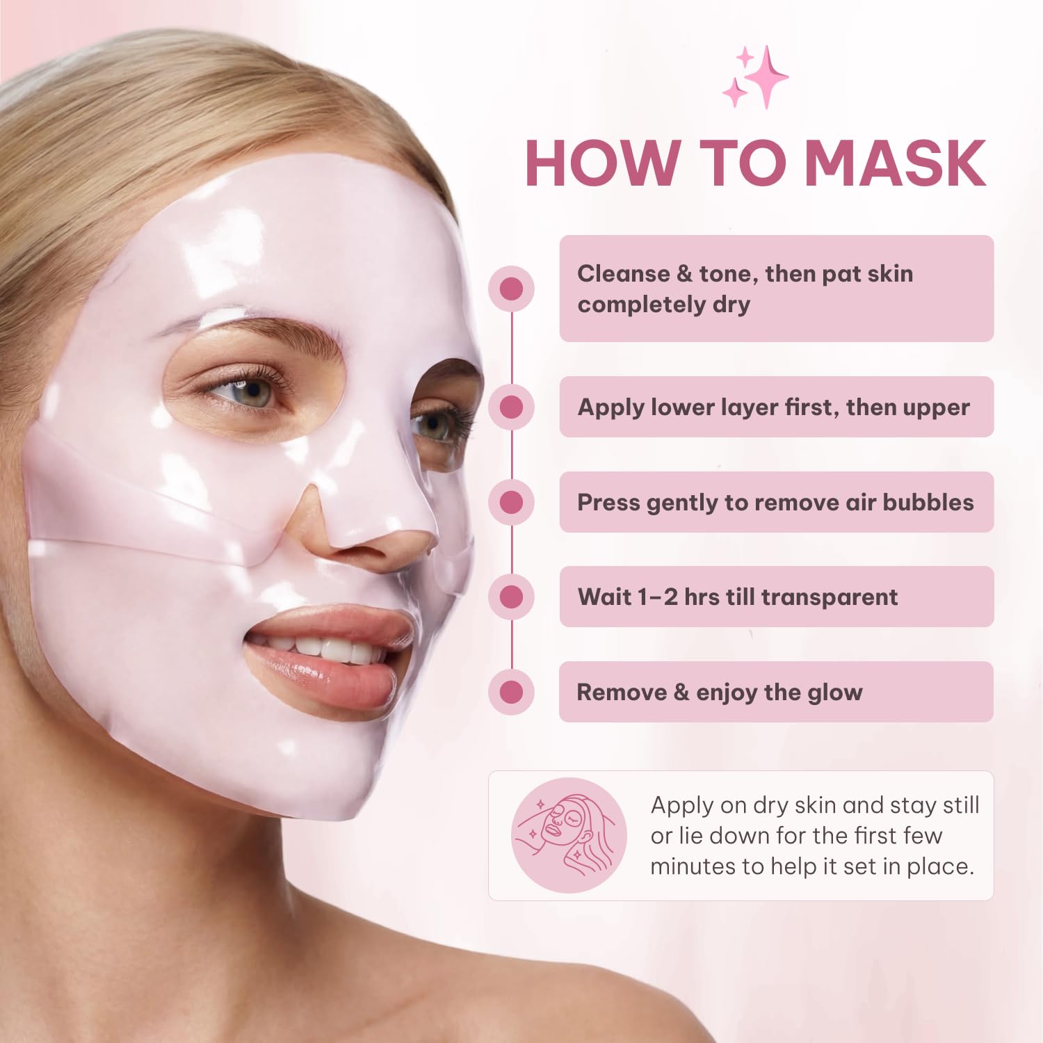 Quasi Salmon PDRN Collagen Mask - Korean Skin Care Gel Gesichtsmaske für Hydratation, Straffung & Glättung der Hautpflege, Kollagen Boost & Pore Care - 4 Masken, nicht reizend, natürliche