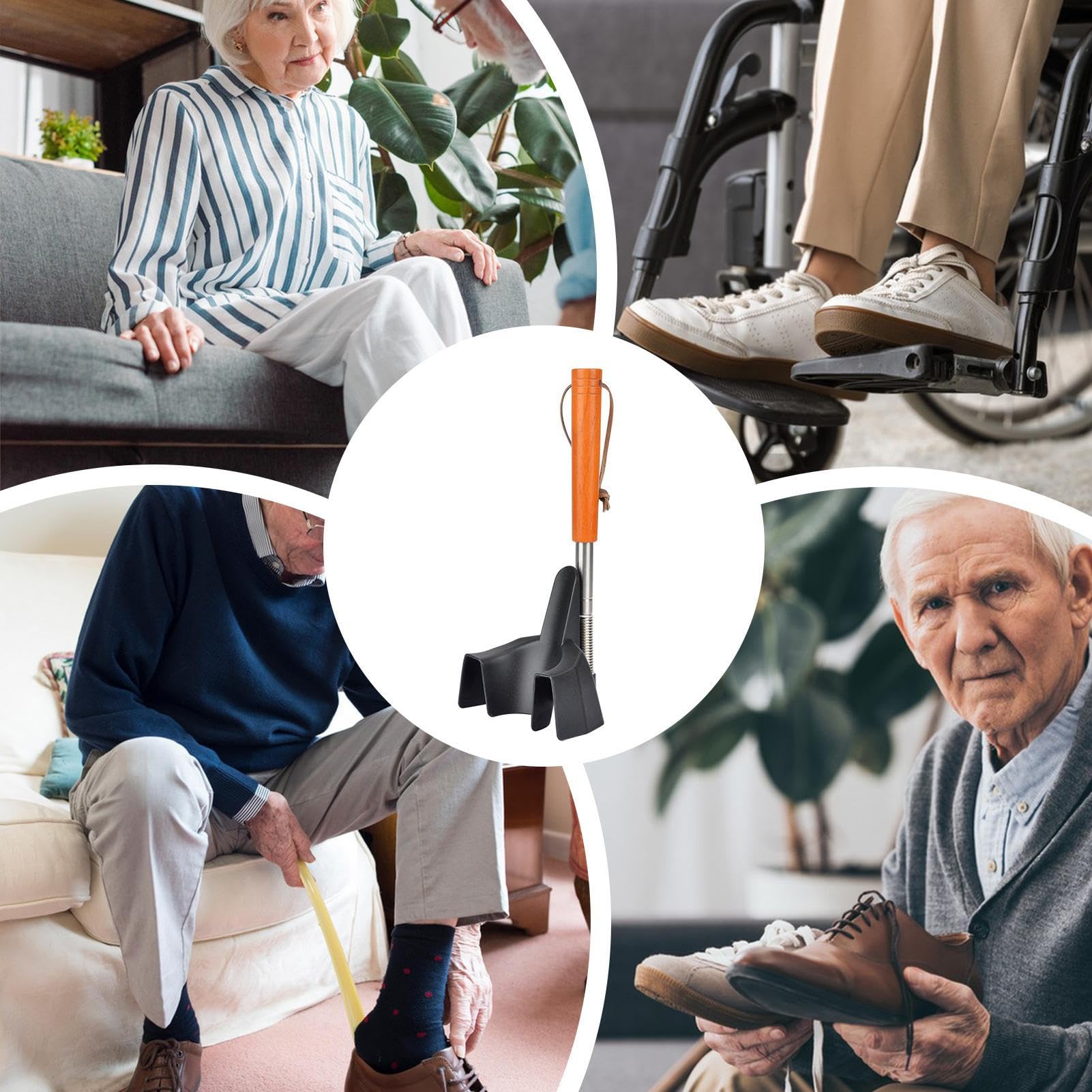Corne De Chaussure À Longue Poignée - Toothorn Télescopique Réglable Pour Les Seniors Et Les Adultes, Horn Chaussure Stick Walking | Corne De Chaussure Étendue, Aide À Chaussures Portables, Assista