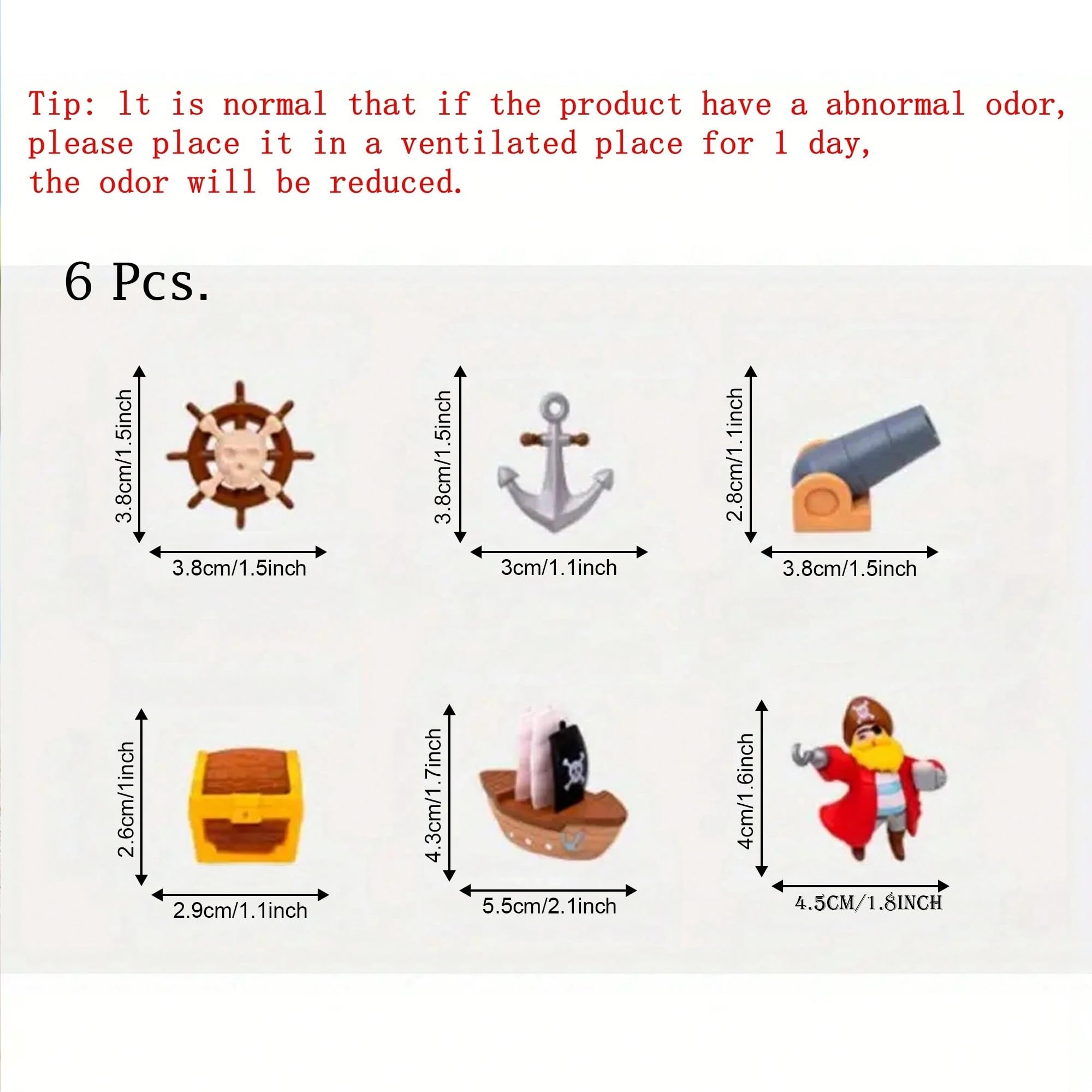 ascension Cute 6pcs Pirate Ship & Treasure Cannon Car Decor Set Perfect for Home Garden and Fairy Gardens Cake Toppers Decoration Unique Gift Idea for Kids Dollhouse Miniatures for Home Decor - Image 6 thumbnail