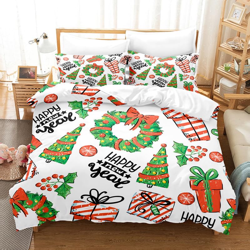 Cadeau homme bonne année verte parure de lit 240x260 pour fêter le nouvel an