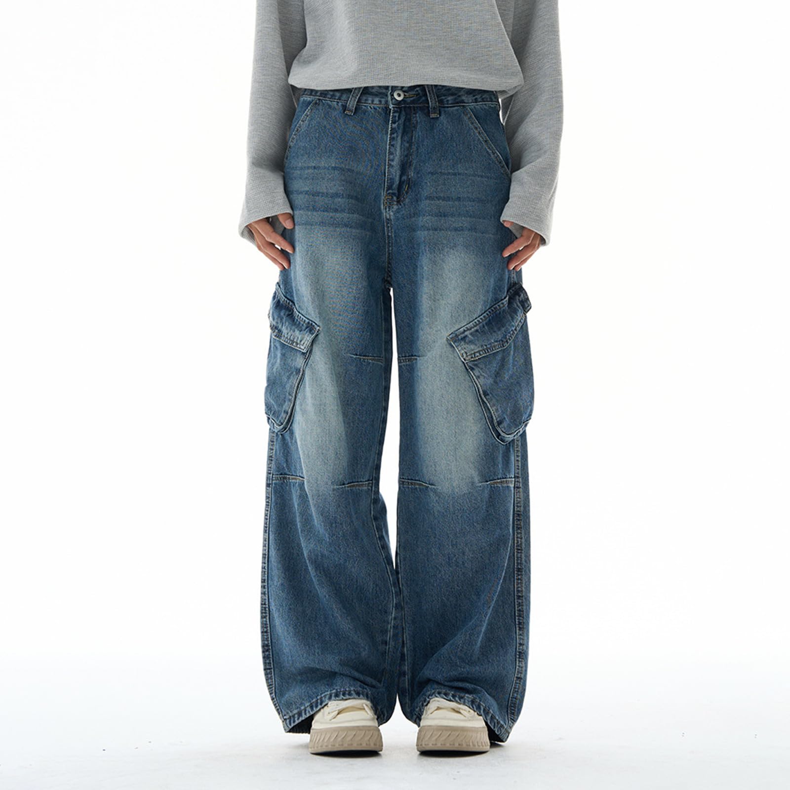 Generico Pantaloni Tuta Uomo, Pantalone Uomo Leggero,Jeans Classici in Denim con vestibilità Affusolata e Tessuto Elasticizzato per Abbigliamento Casual Moderno e Comodo