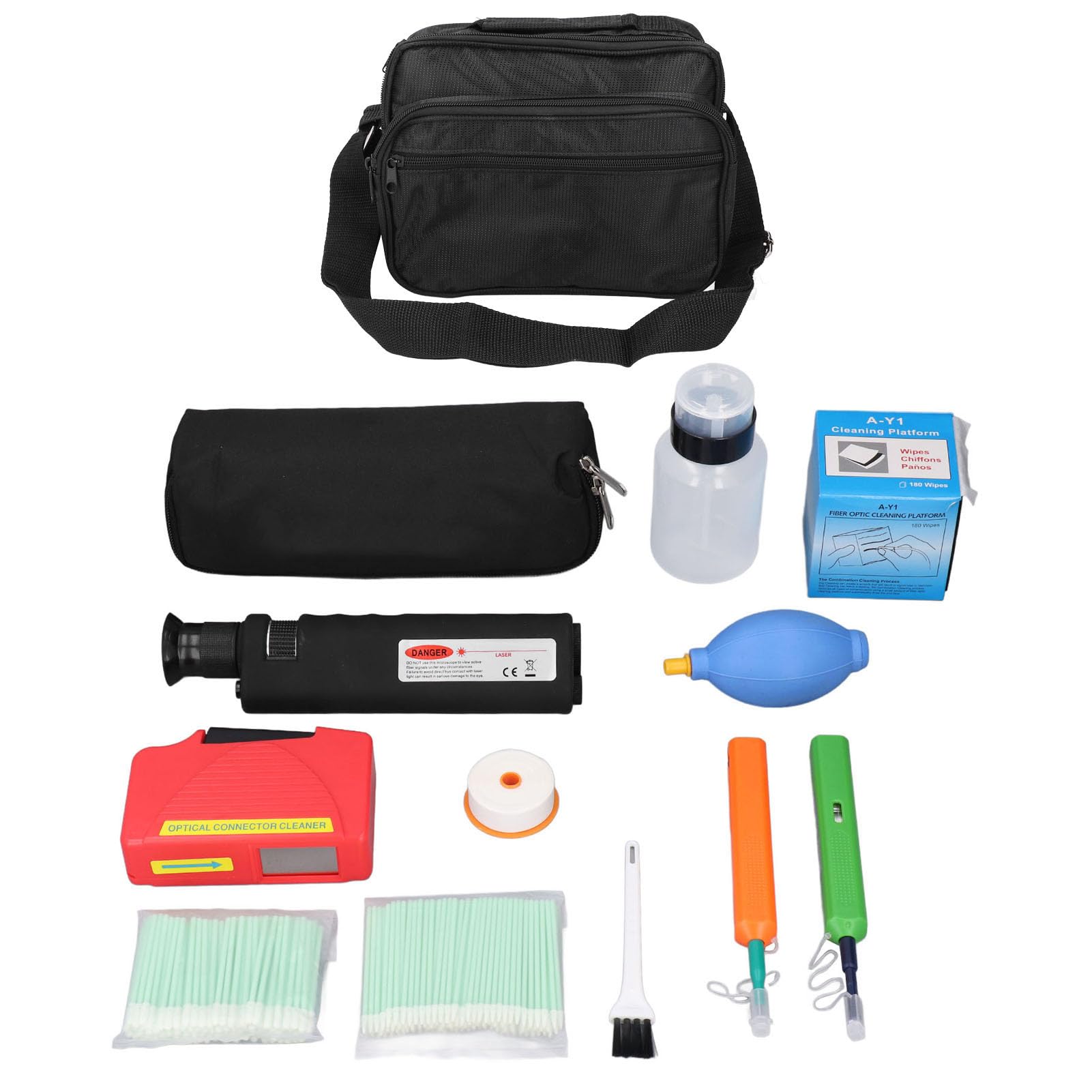 CHICIRIS Kit de Nettoyage Fibre Optique, Loupe 400X pour Inspection