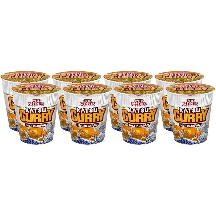 Buy Nissin Cup Noodles, Katsu Curry / Pack of 8 Ramen Soup Style Pot