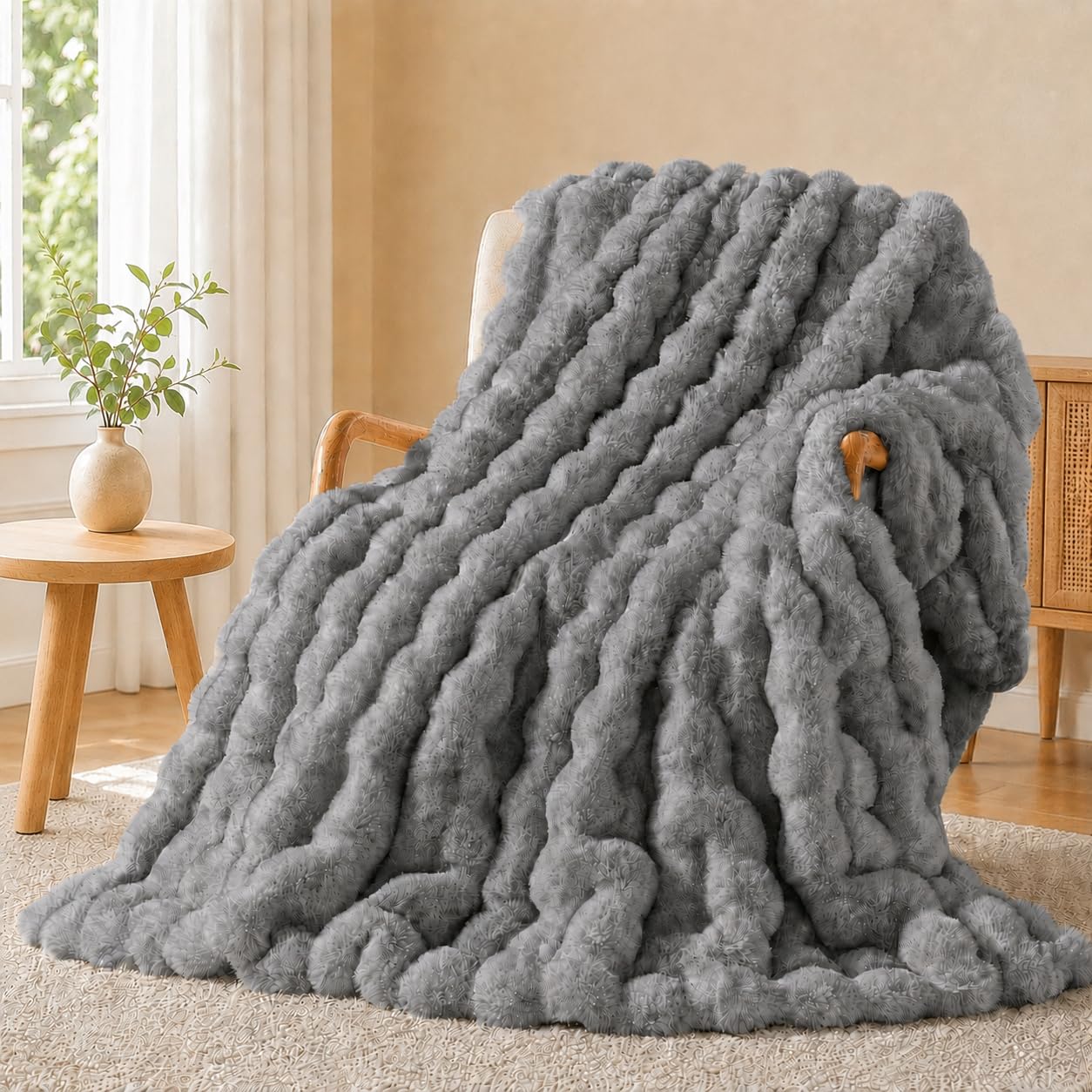 Ghouse Grey Throw Blanket for Men, Soft Blanket for Couch Bedroom 50"x60"
