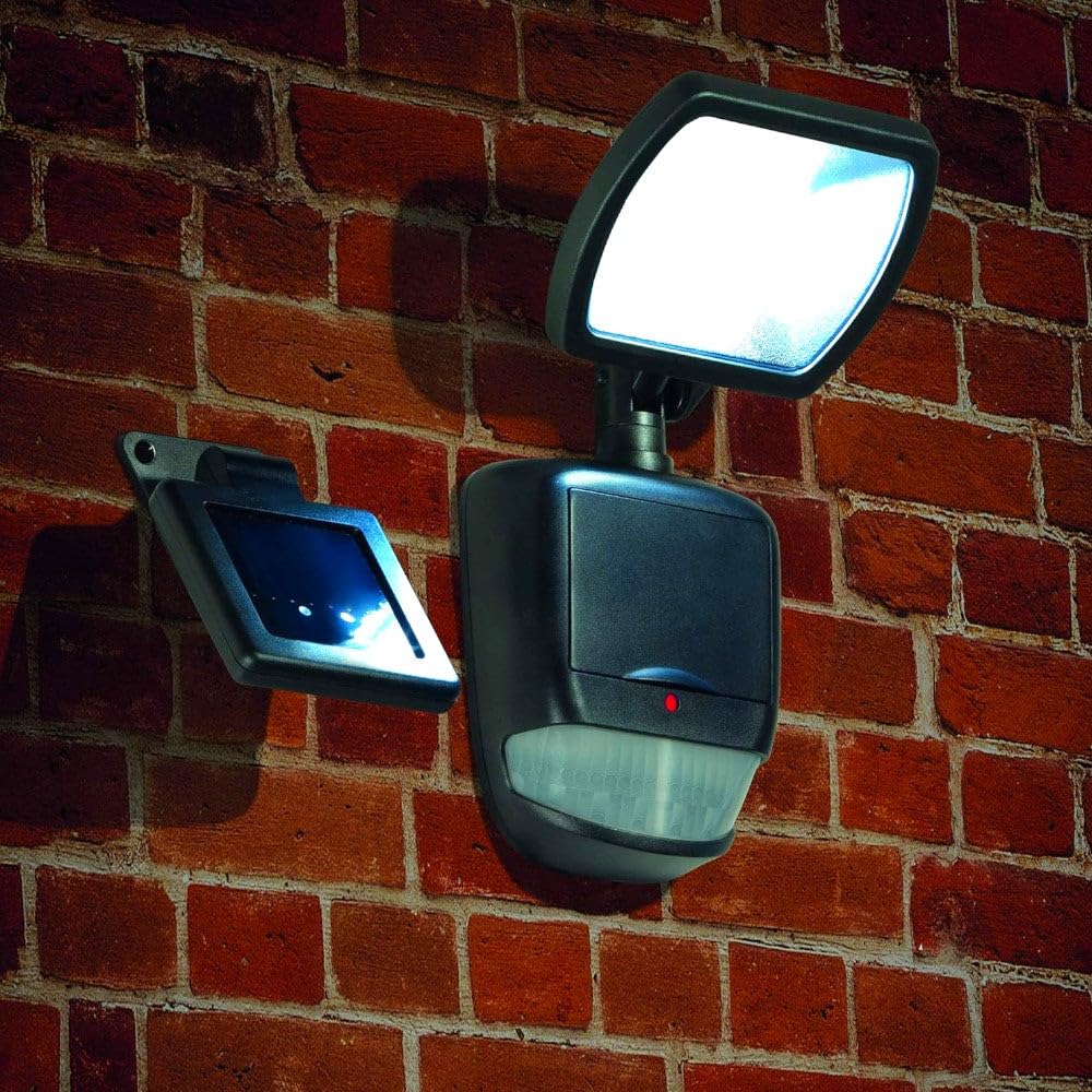 Faretto led regolabile con sensore di movimento e pannello solare 120 lumen