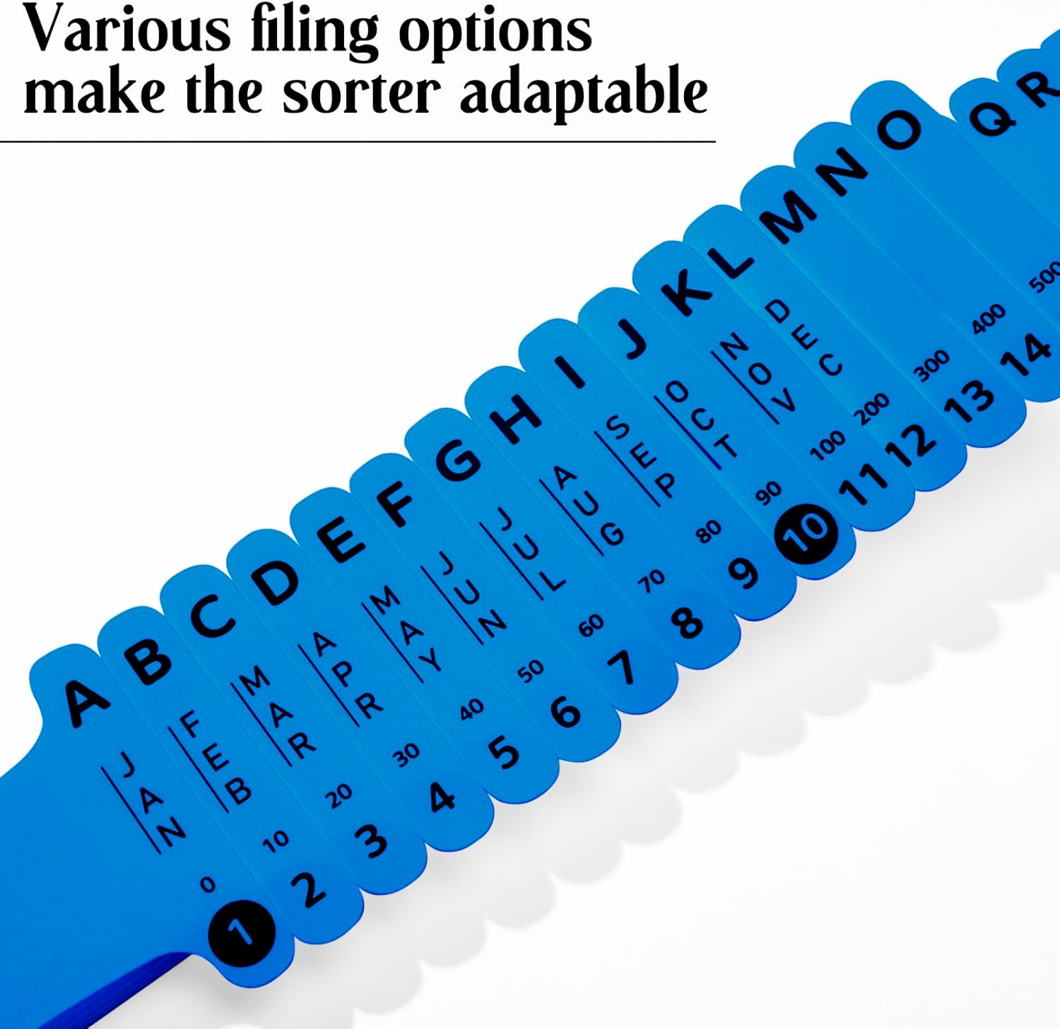 PerKoop Plastic All Purpose Document Sorter Alphabetical File Organizer