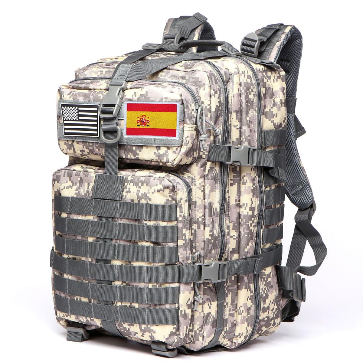 GUJOIN Mochila Tática 50 Litros con Sistema Molle - Gran Capacidad Militar Impermeable para Emergencias de 3 Días Caza Senderismo y Acampadas - Mochila para Actividades al Aire Libre (Negro) — view 10