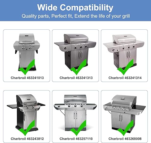 Miniatura 2 de Criditpid Placa emisora de parrilla y rejilla de cocción para Charbroil Tru-Infrared 463241314 463268008 463241313 463241013 463243812 463257010