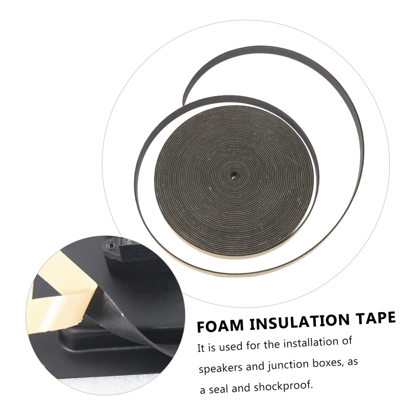 Ruban Mousse Phonique Noir Eva pour Haut-parleur, Bande D'étanchéité Renforcée