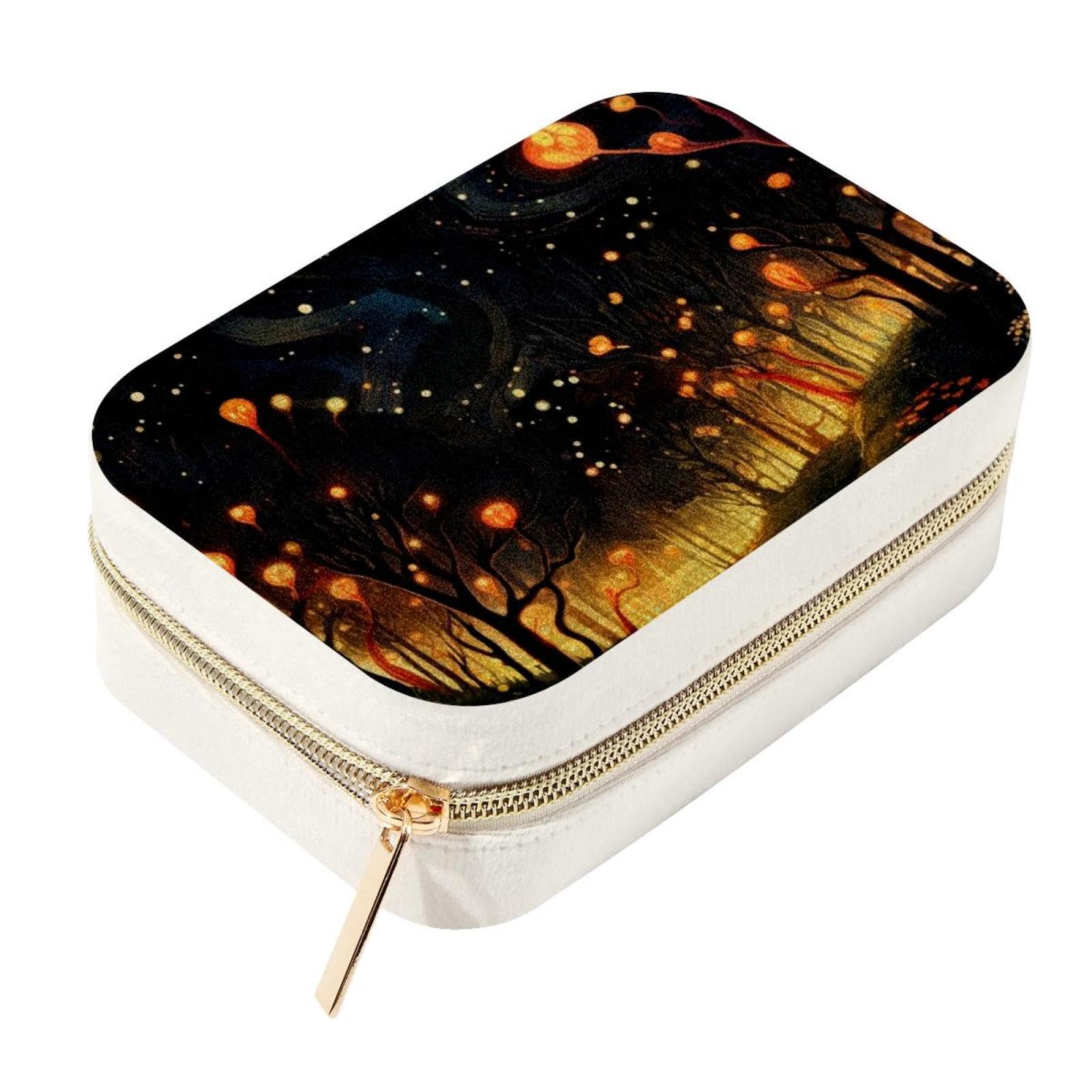 Boîte à bijoux de voyage en velours Firefly avec compartiments amovibles