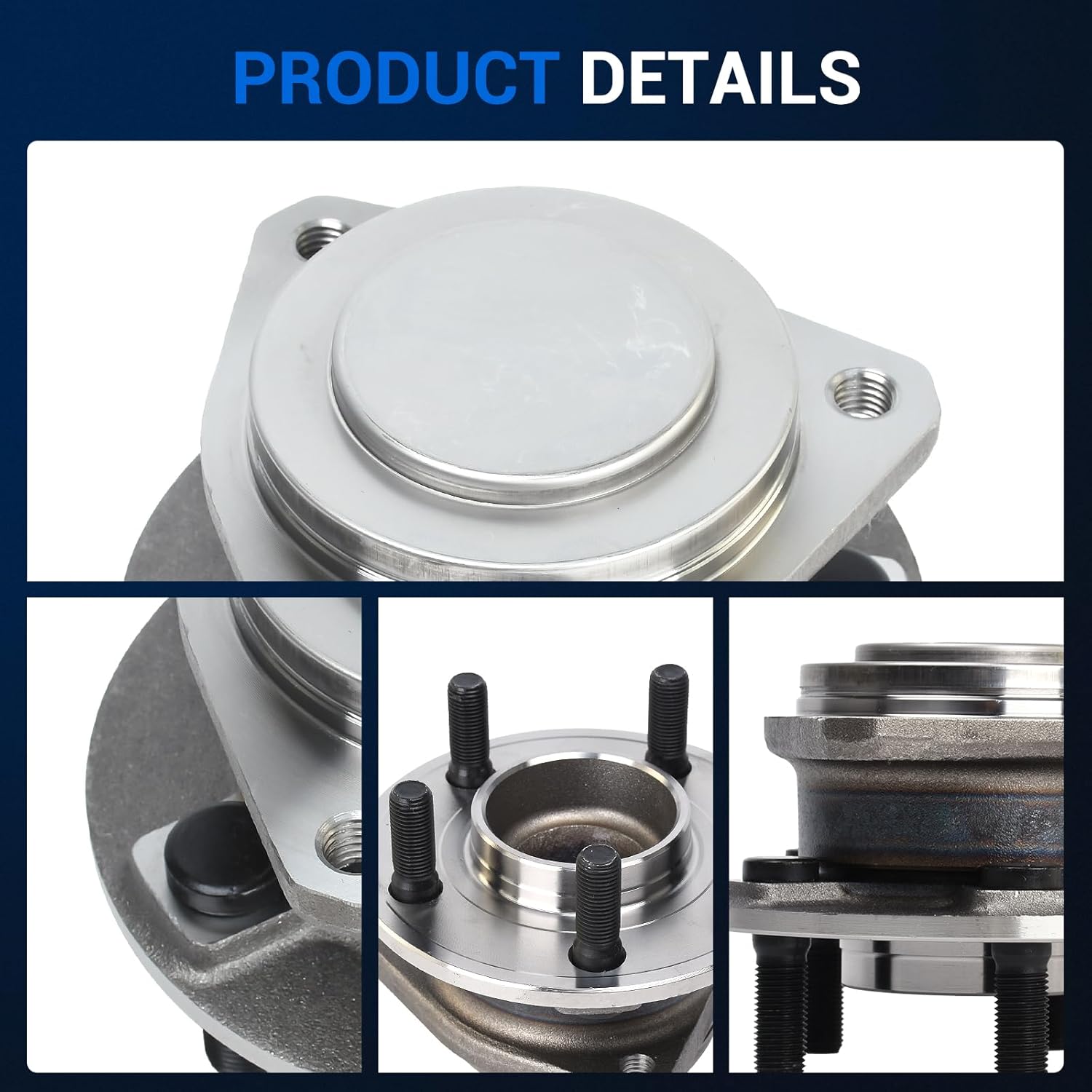 Autoround 513325 Front Wheel Hub and Bearing Assembly Replacement for 2012-2020 Chrysler 300, Dodge Charger/Challenger 5 Lugs Non-ABS