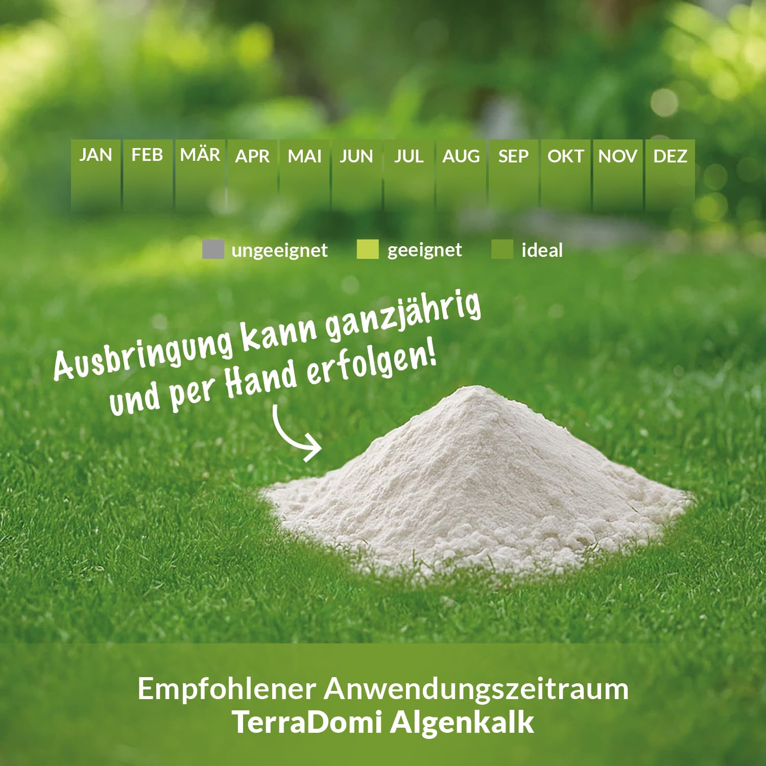 TerraDomi 10kg natürlicher Algenkalk für 250m² I 100% echter Algenkalk zur Stärkung der Widerstandsfähigkeit von Buchsbäumen und anderen Pflanzen I Beugt Befall von Buchsbäumzünsler und Pilzen vor