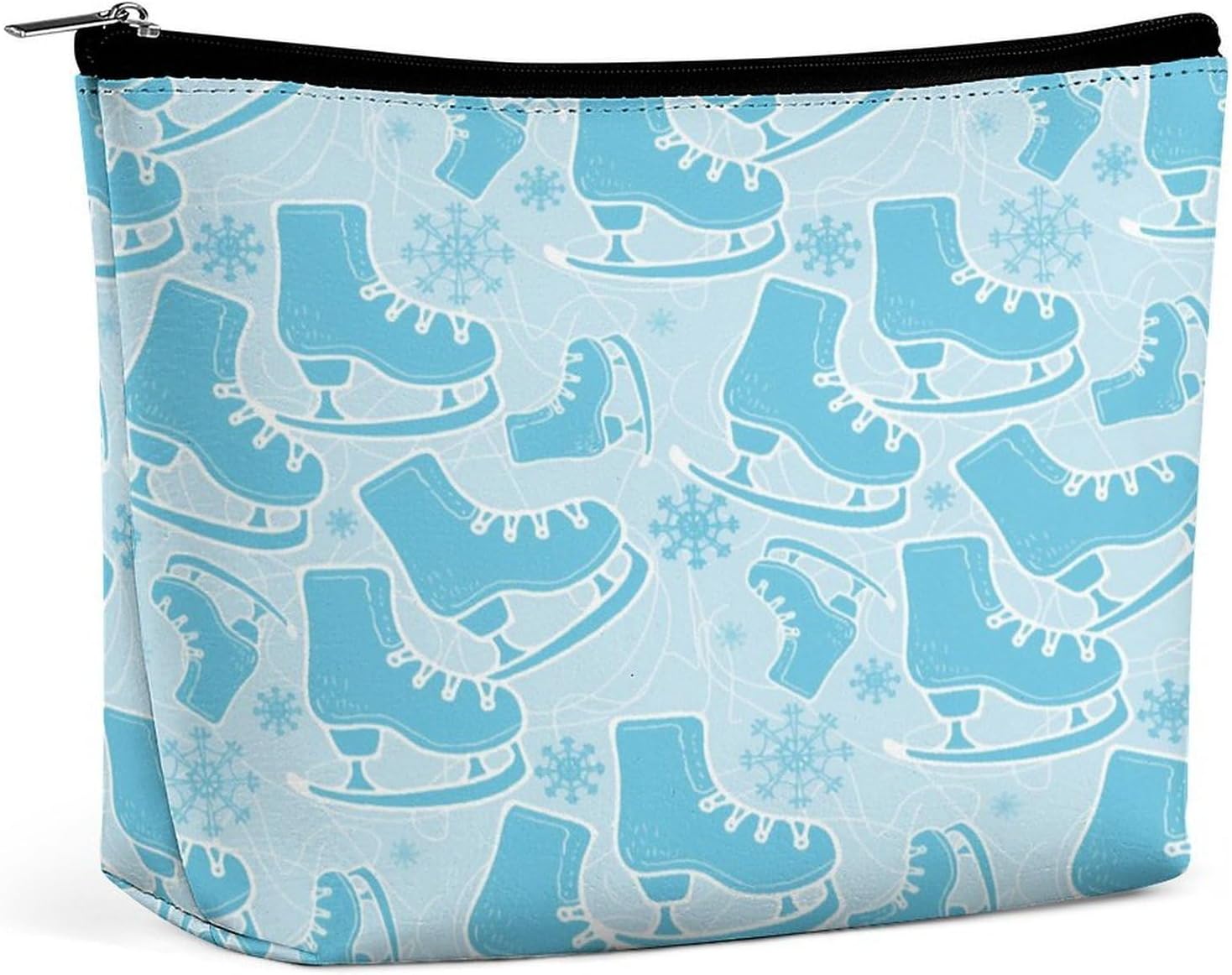 Ice-Skate Figure Skating Shoes Women's Makeup Bag Portable Cosmetic Pouch Storage Organizer Case