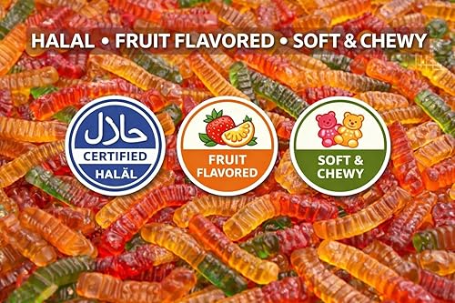 Miniatura 5 de Gusanos de goma de Marlow Candy (Always Fresh) bolsa de 5 libras (HALAL) [HELAL]