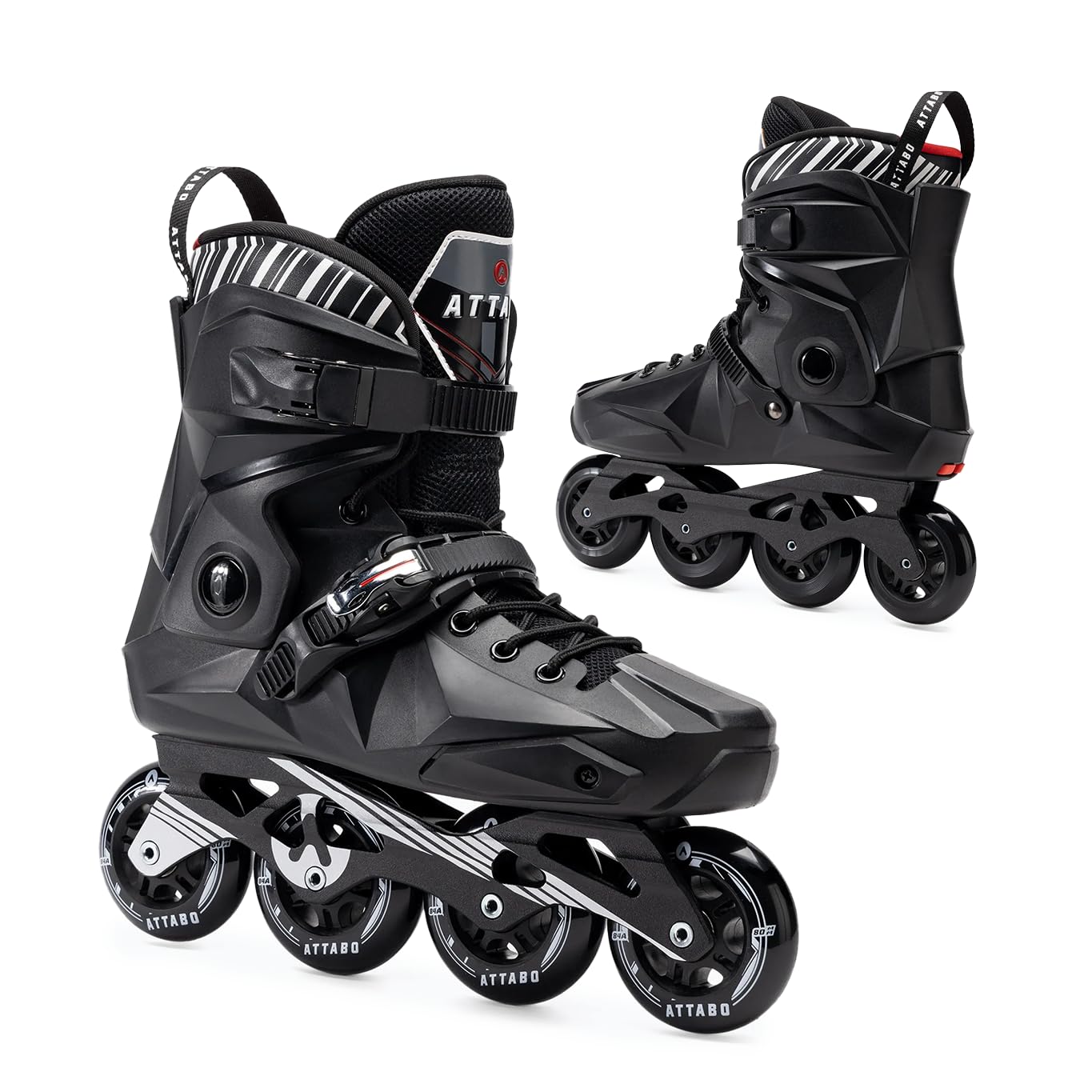 ATTABO Patines en Línea Riftskates 40-45 EU Negro ABEC-9 Ruedas PU 85A Freestyle