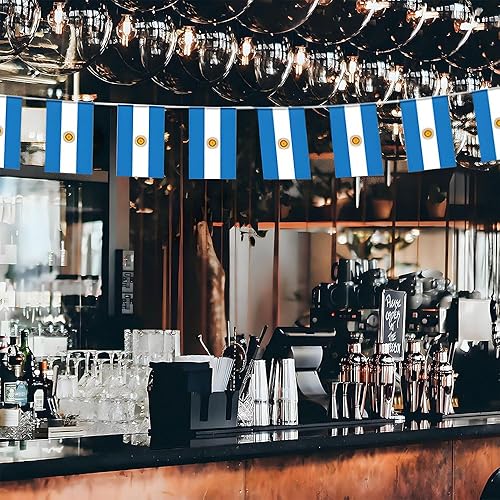 Miniatura 6 de Bandera de Argentina pequeña mini bandera argentina decoración para desfiles, fiestas, aulas, jardines y festivales (Argentina)