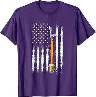 USA Flag Strong Beer T-Shirt