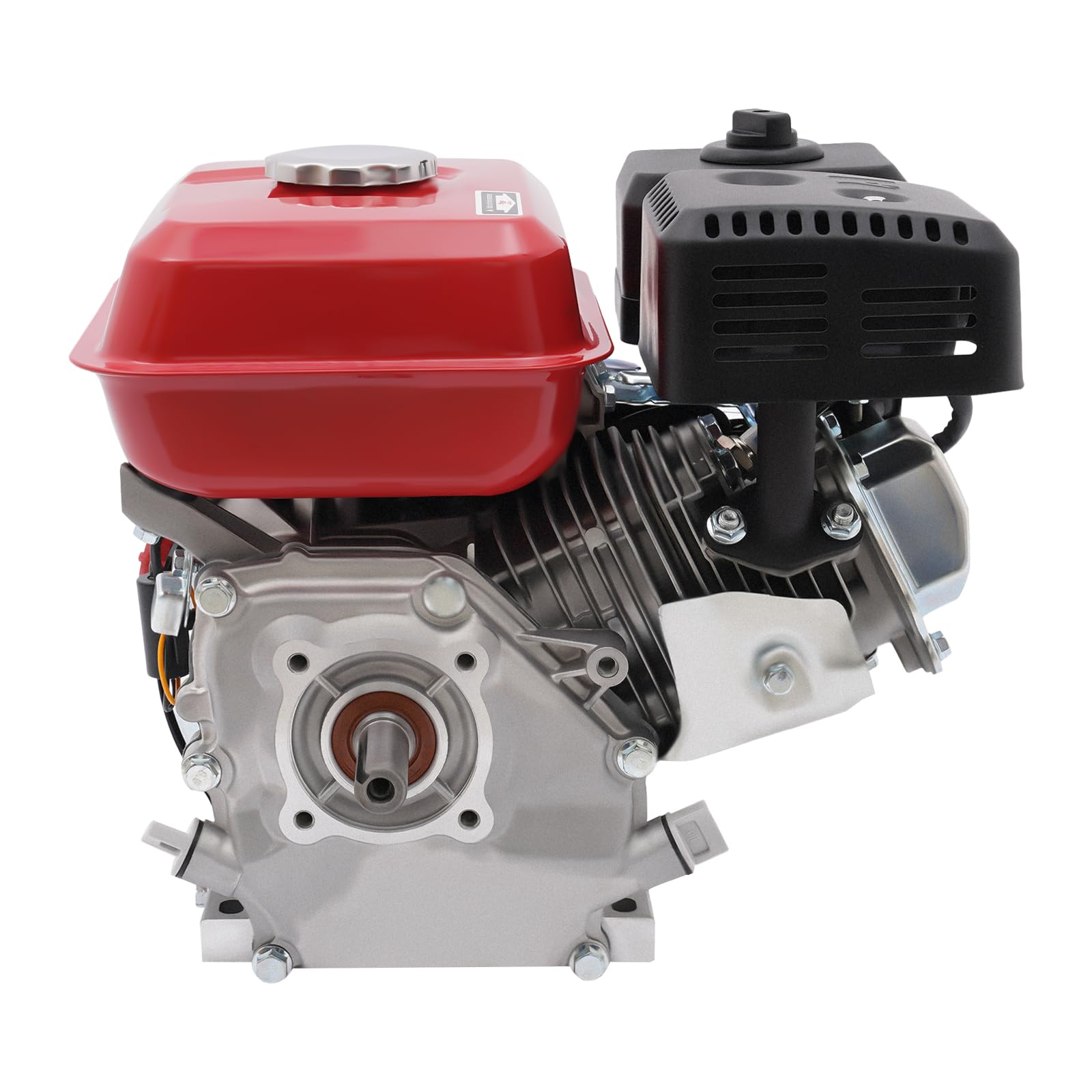 Motor de gasolina de 212 cc de 4 tiempos, 7,5 CV, 4 kW, motor de accionamiento con eje de 20 mm de diámetro, 1 cilindro refrigerado por aire, arranque por cable
