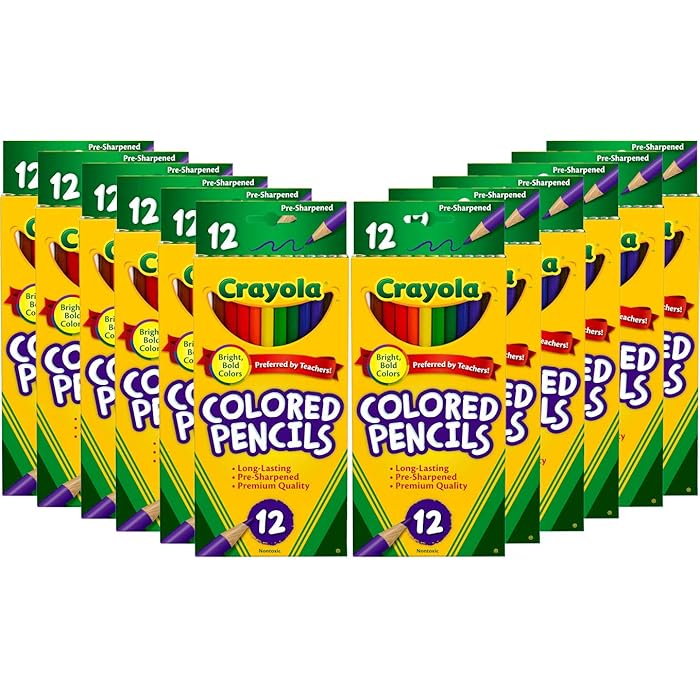 Buy Crayola Colored Pencils Bulk, Kids School Supplies For Teachers, 12