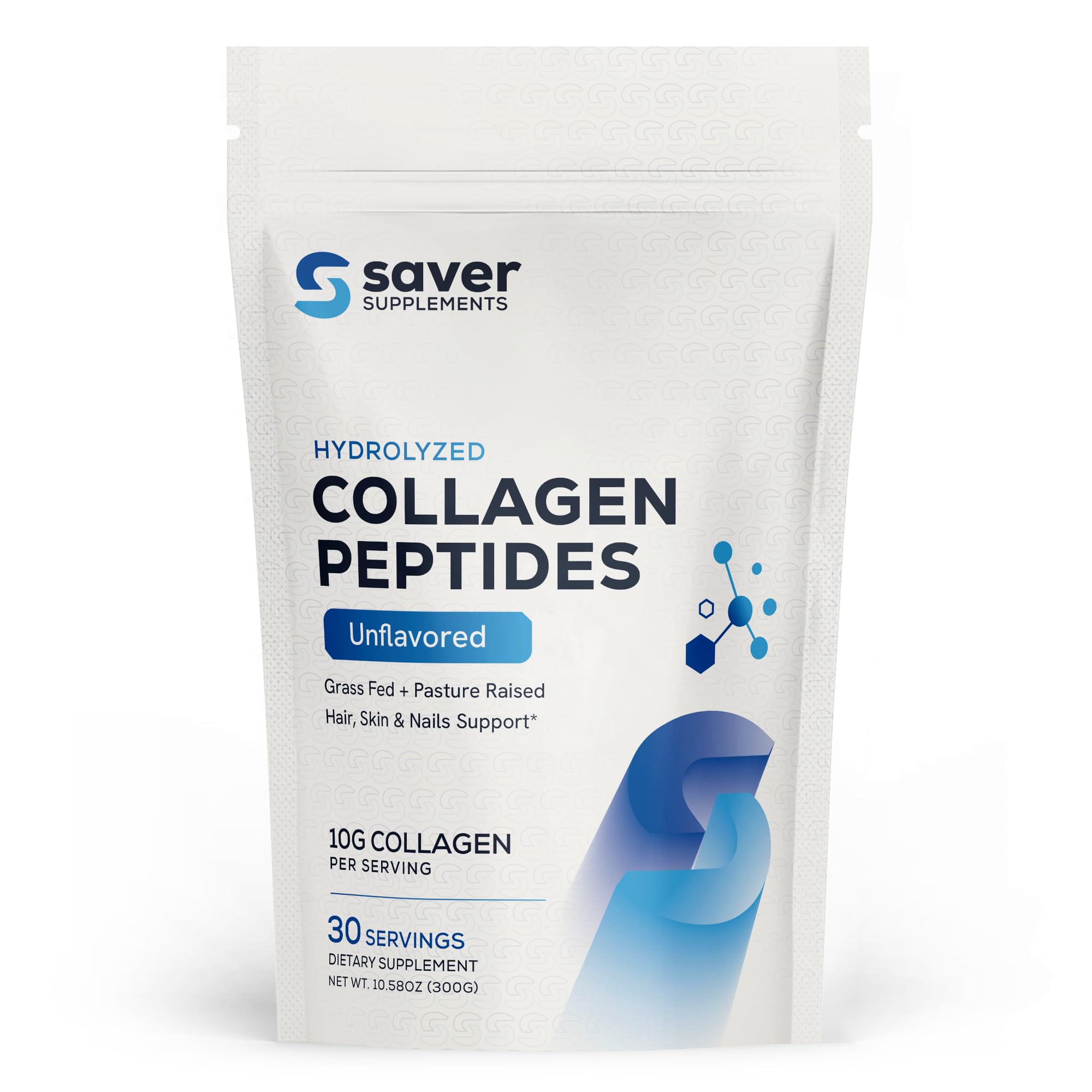 Collagen Peptides Powder - Hydrolyzed Collagen Protein for Women - Grass Fed Non-GMO - Hair Skin Nails Supplement