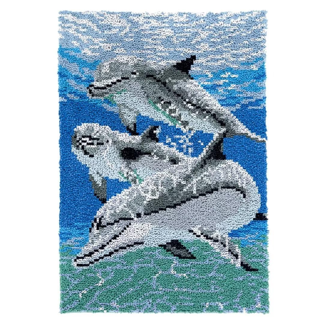 ROCKY&CHAO Latch Hook Kits for Adults DIY Latch Hook Rug Kit, Cross Stitch Rug Making Kit