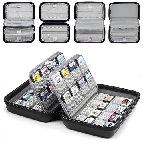 Miniatura 2 de sisma 64 DS 3DS Games Case Compatible with Nintendo 3DS 2DS DS Switch Game Cartridges, Game Card Holders Hard Shell Storage Case, Black
