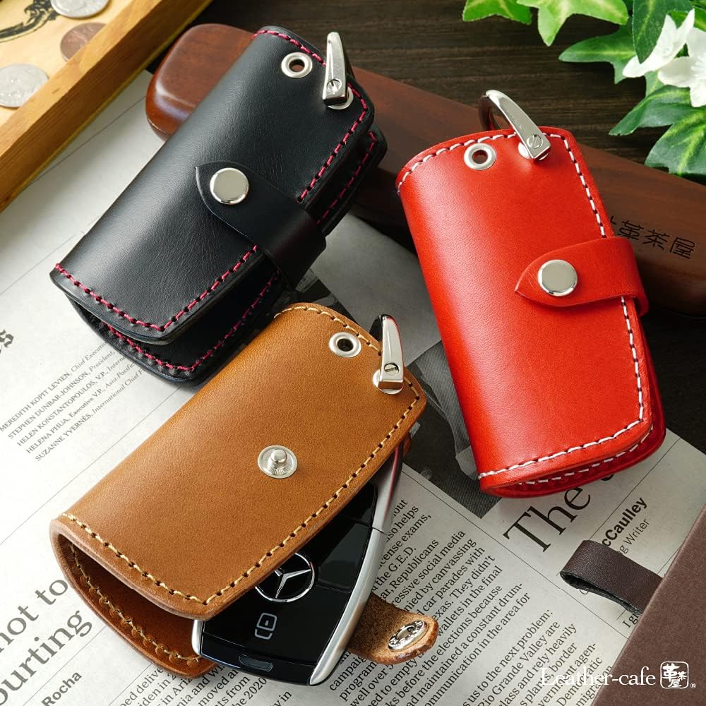 [革茶屋] スマートキーケース キーケース 車用 本革 レザー 汎用 (キャメル)