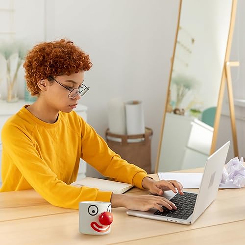 Miniatura 6 de Tigdeer Bonita taza de café de payaso, personaliza la cara de payaso, divertidas tazas novedosas de bricolaje, taza de té, regalos únicos para