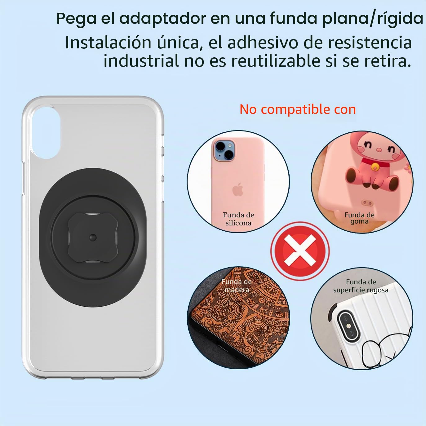 sincetop Soporte movil Bicicleta,adaptadores de Pegamento Adhesive Paste Serie C [1ra Generación / 2da Generación]