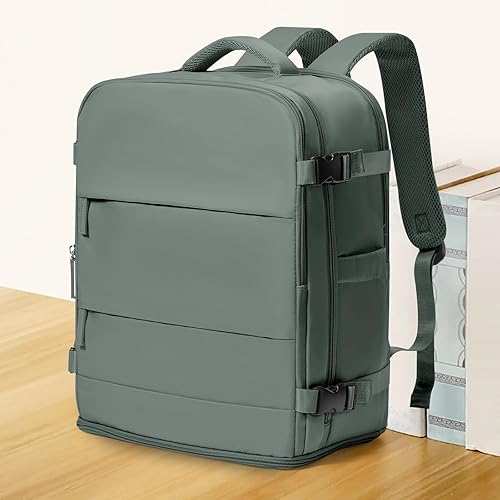 Miniatura 277 de coowoz Mochila de viaje grande para mujeres y hombres,Mochila de transporte,Mochila de senderismo impermeable para deportes al aire libre, Azul, 45