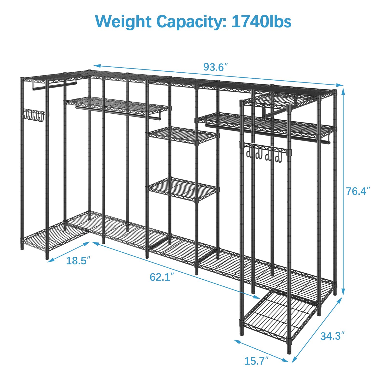 Extra Large Garment Rack Snapklik.com : Extra Large Garment Rack, Heavy Duty Clothes Rack ...