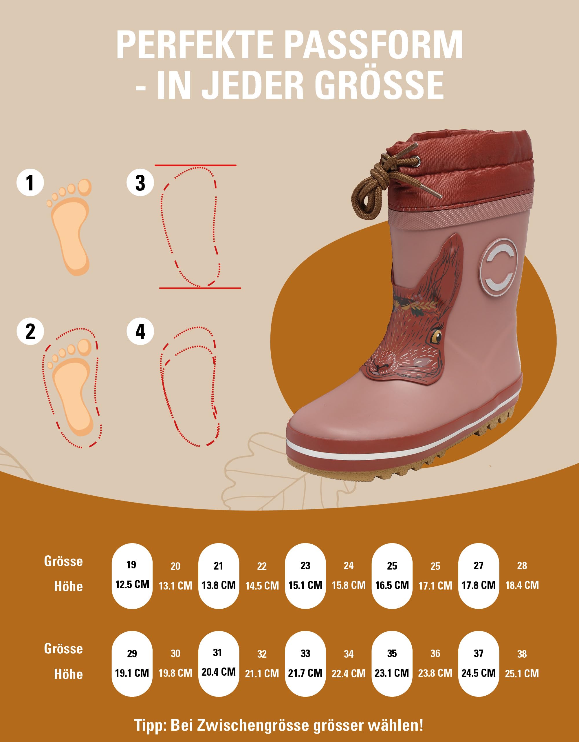 Mikk-line Warm Gefütterte Gummistiefel Kinder | Wasserdicht Regenstiefel für Jungen und Mädchen | Winddicht Thermo Gummistiefel | Regenschuhe Mit Reflektiernde Details