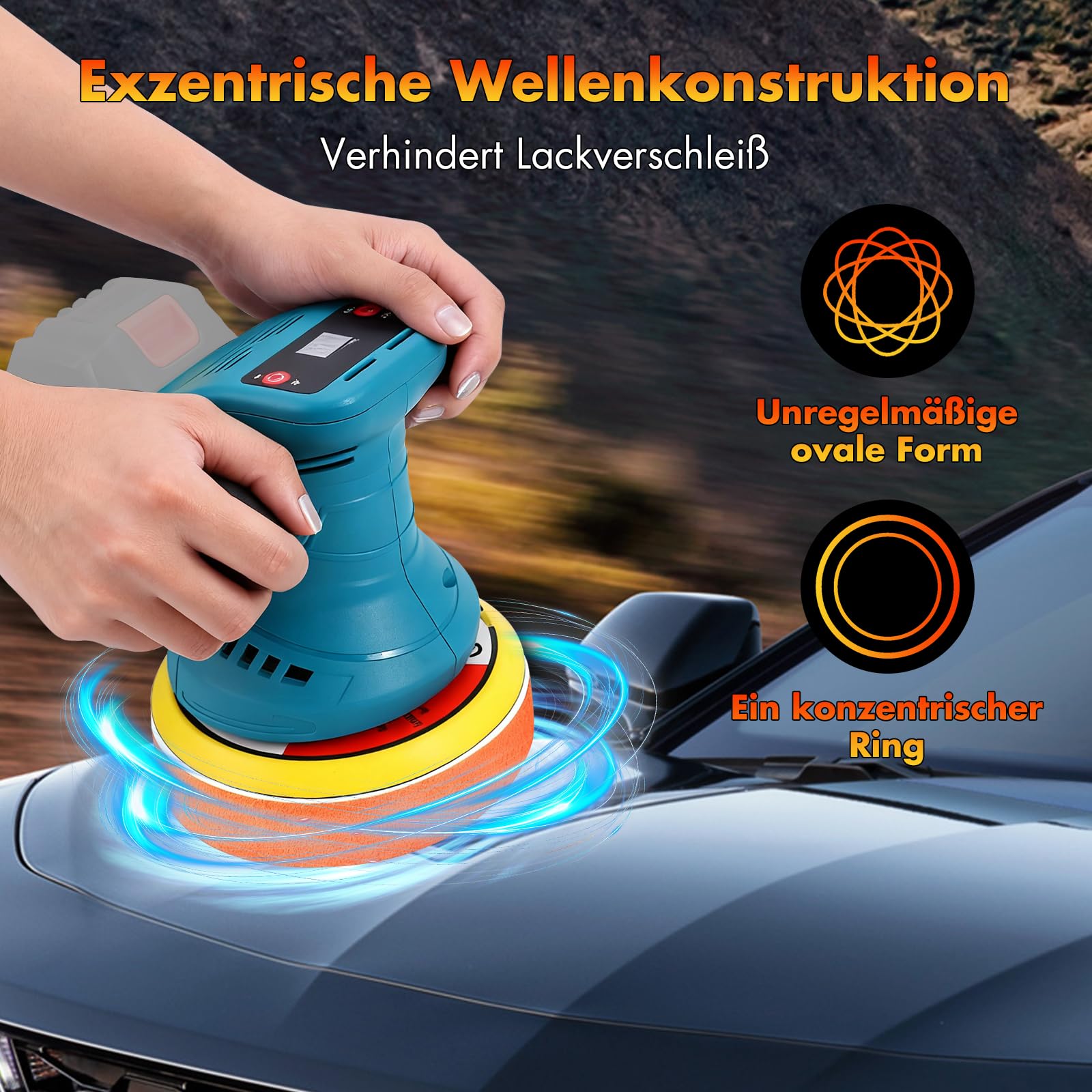 zerotop-polijstachine voor de auto, draadloze polijstachine van 150
