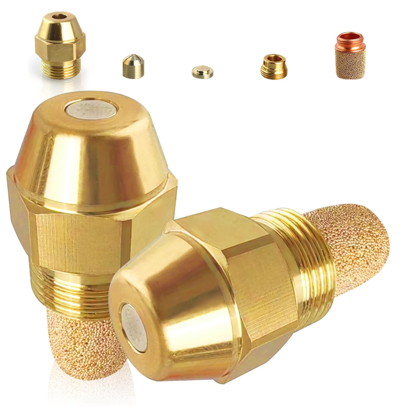 2 ugelli a cono pieno Angolo 60 gradi 1,75 USgal/h 6,55kg/h Ugello per bruciatore a gasolio Ugello a cono pieno Bruciatore per caldaia Iniettori diesel Ugello Metanolo Diesel