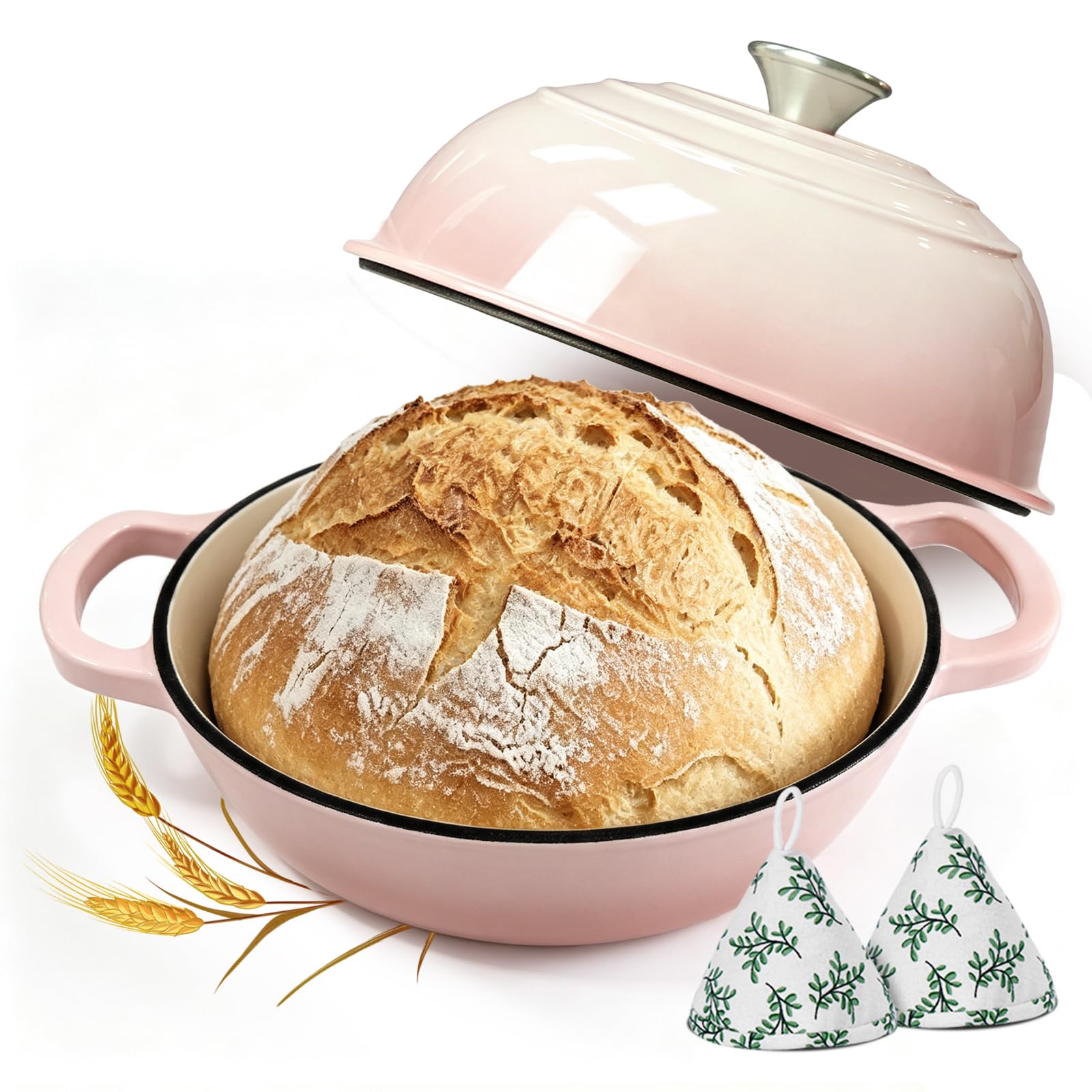 Cast Iron Bread Dutch Oven - 6QT Cream Enamel -1 Cast Iron Bread Dutch Oven - 6QT Cream Enamel -1