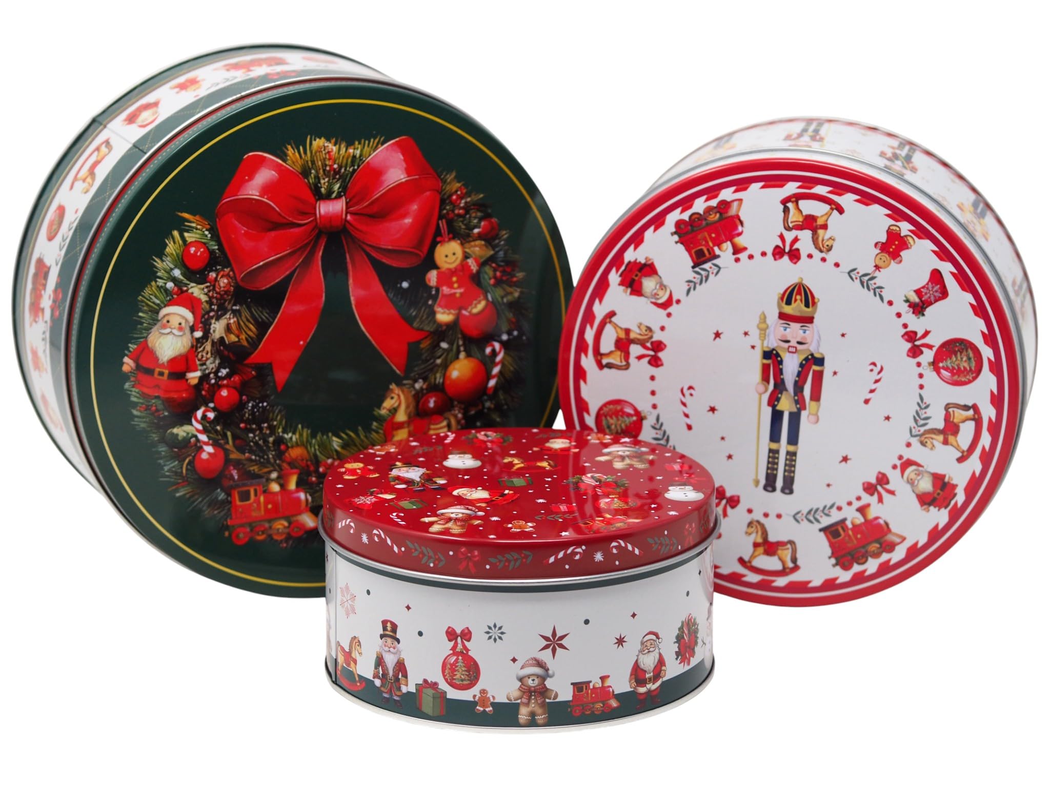 Blue Whale Gifts Traditional Christmas Baking Tins - Cookies Biscuits Cakes - Set of 3