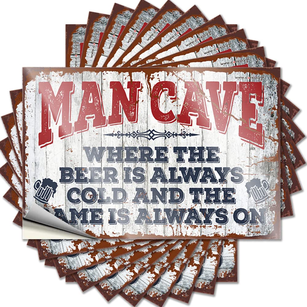 Saying Sweet Easy Apply | Man Cave Rules Scented Soft Area Peel and Stick(8X12CM)