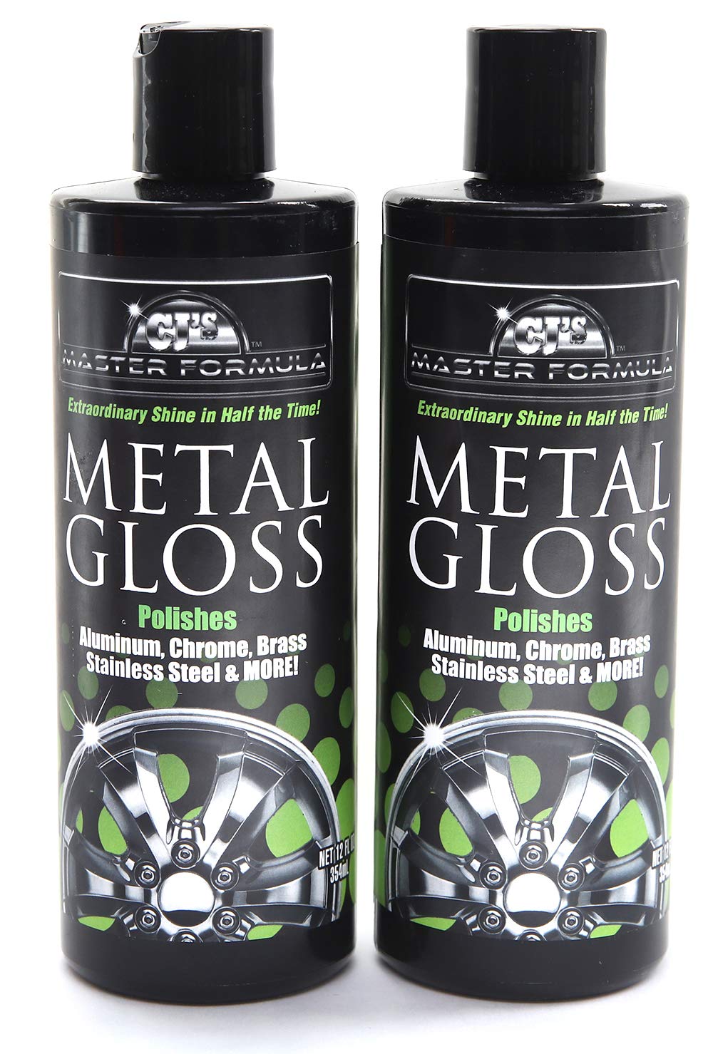 Master Formula Metal Gloss Chrome -Aluminum Polish (2 12 oz bottles) by Master Formula