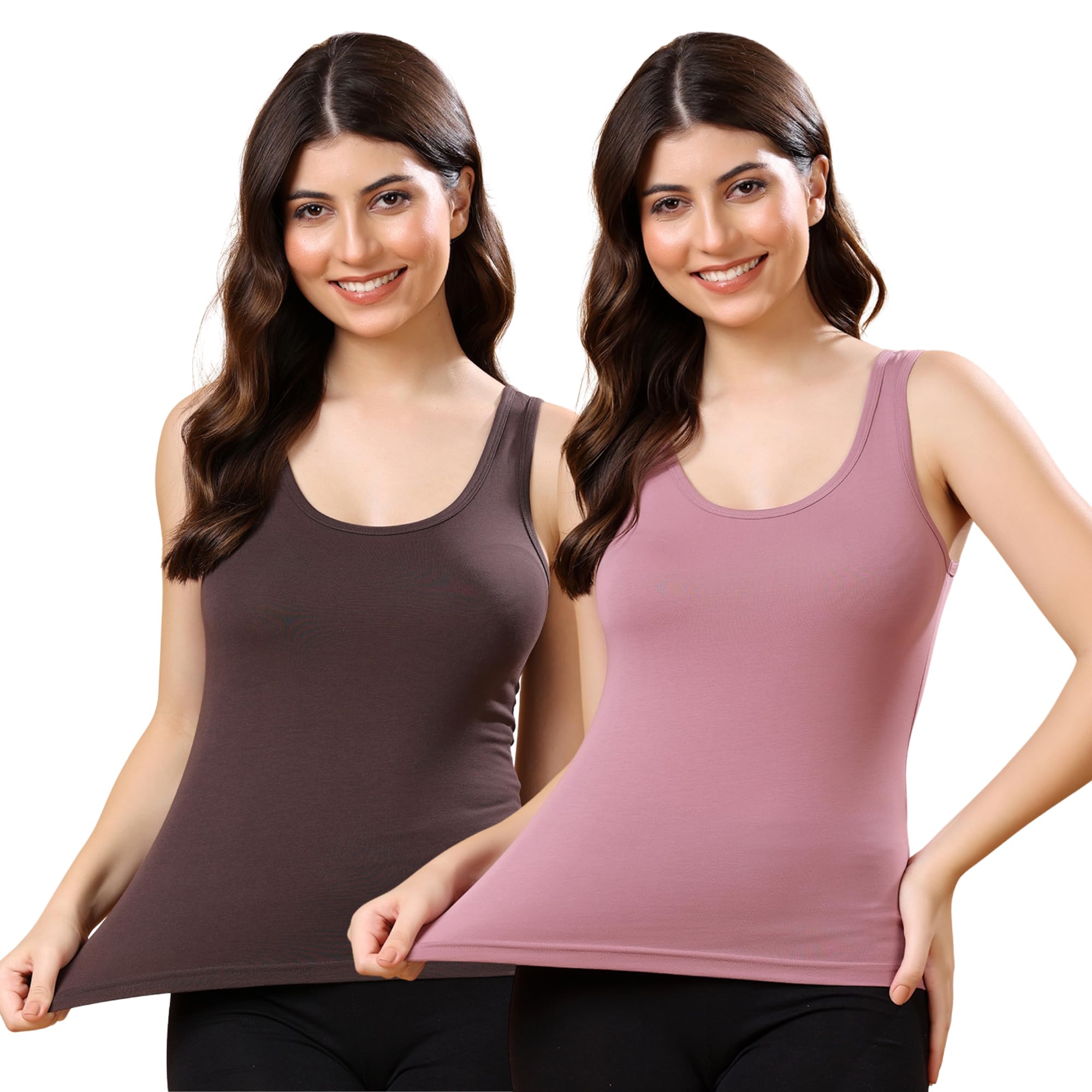 Women Super Combed Cotton Lycra Fabric Camisole Slips for Women & Girls Comfortable Fit Inner Tank Top with Stay Fresh Treatment-image-23