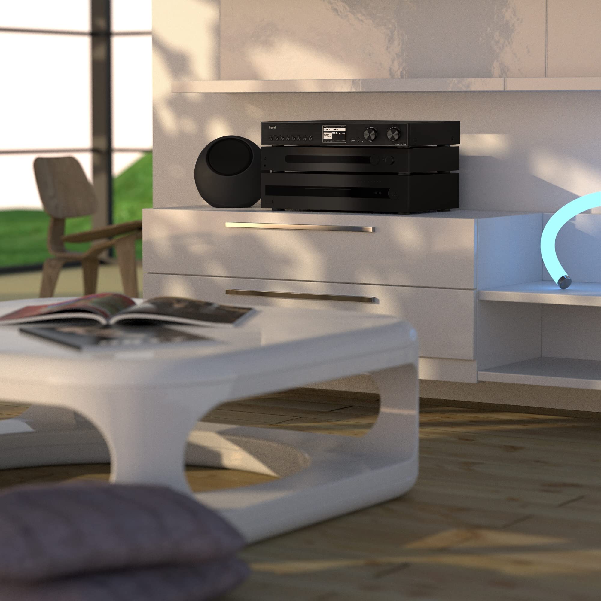 Imperial Dabman i510 BT | Tuner HiFi avec Radio Internet, Dab+ et FM | Wi-FI | Bluetooth émetteur/récepteur | Streaming intégré | Lecture et Enregistrement USB | Noir