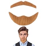 Yan Dream Fake Mustache and Goatee Costume Facial Hair Classic Fake Moustache for Cosplay Halloween