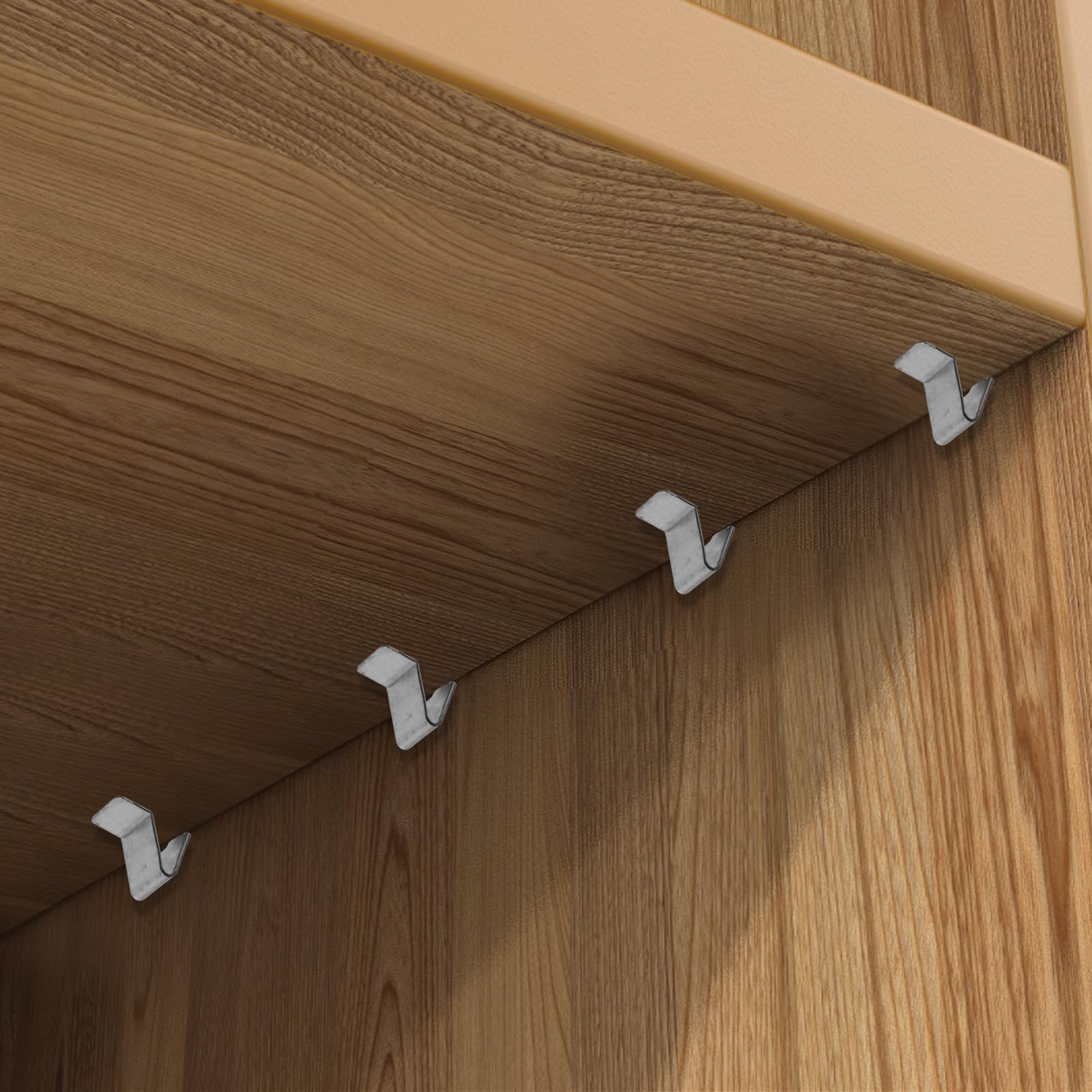 20 Pcs Cabinet Shelf Clips, Heavy Duty Metal Shelf Clips Removable Shelving Holders Shelf Clips Brackets Shelf Support Pegs - Image 4
