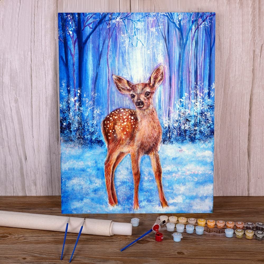 トナカイ　動物　アクリル画　絵画 作品紹介】上下は決まってない！似たようで似てない世界の