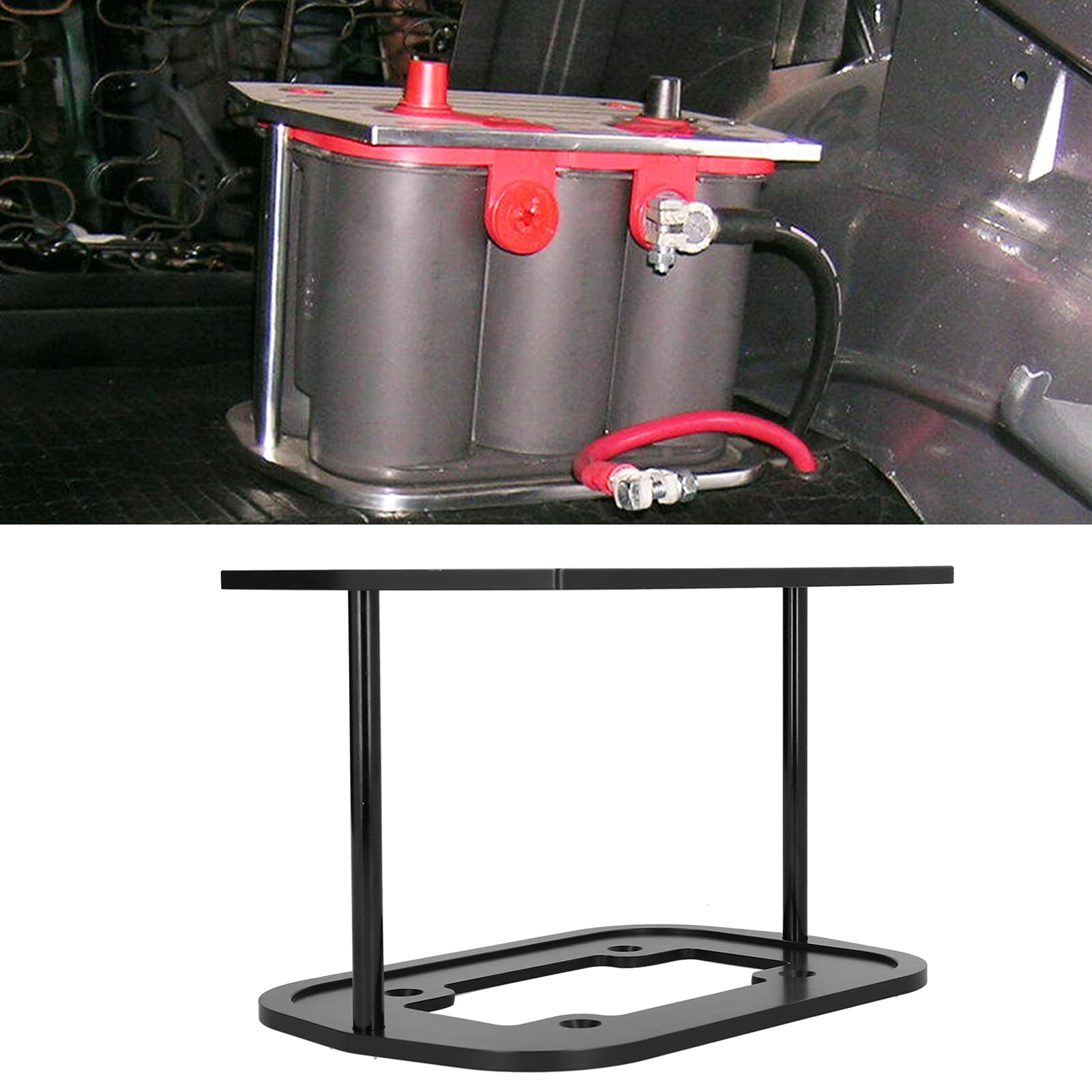 Batteriehalter Optima 34/78 Batteriehalterung Passend für PKW-LKW-Boote ATV(A (Schwarz）