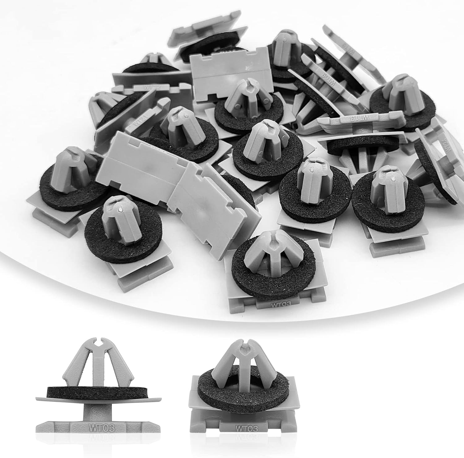 20Pcs Rocker Moulding Clip & Fender Exterior Trim Clips Compatible with Jeep Grand Cherokee Compass 68172491AA 68271803AA 68395627AA GM 11571175 19352782