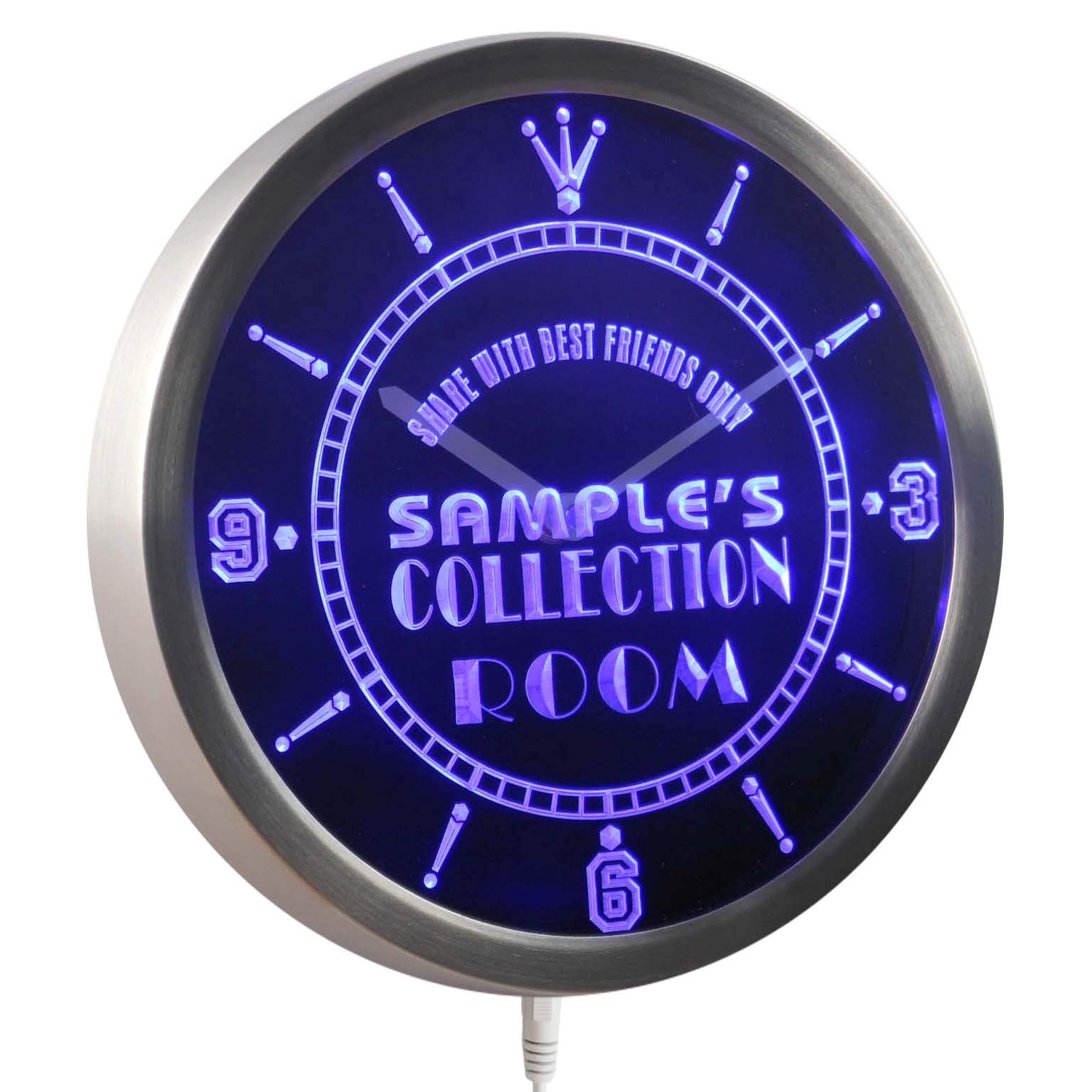 ADVPRO nctn-tm Name Personalized Custom Collection Room Sign Neon Sign LED Wall Clock