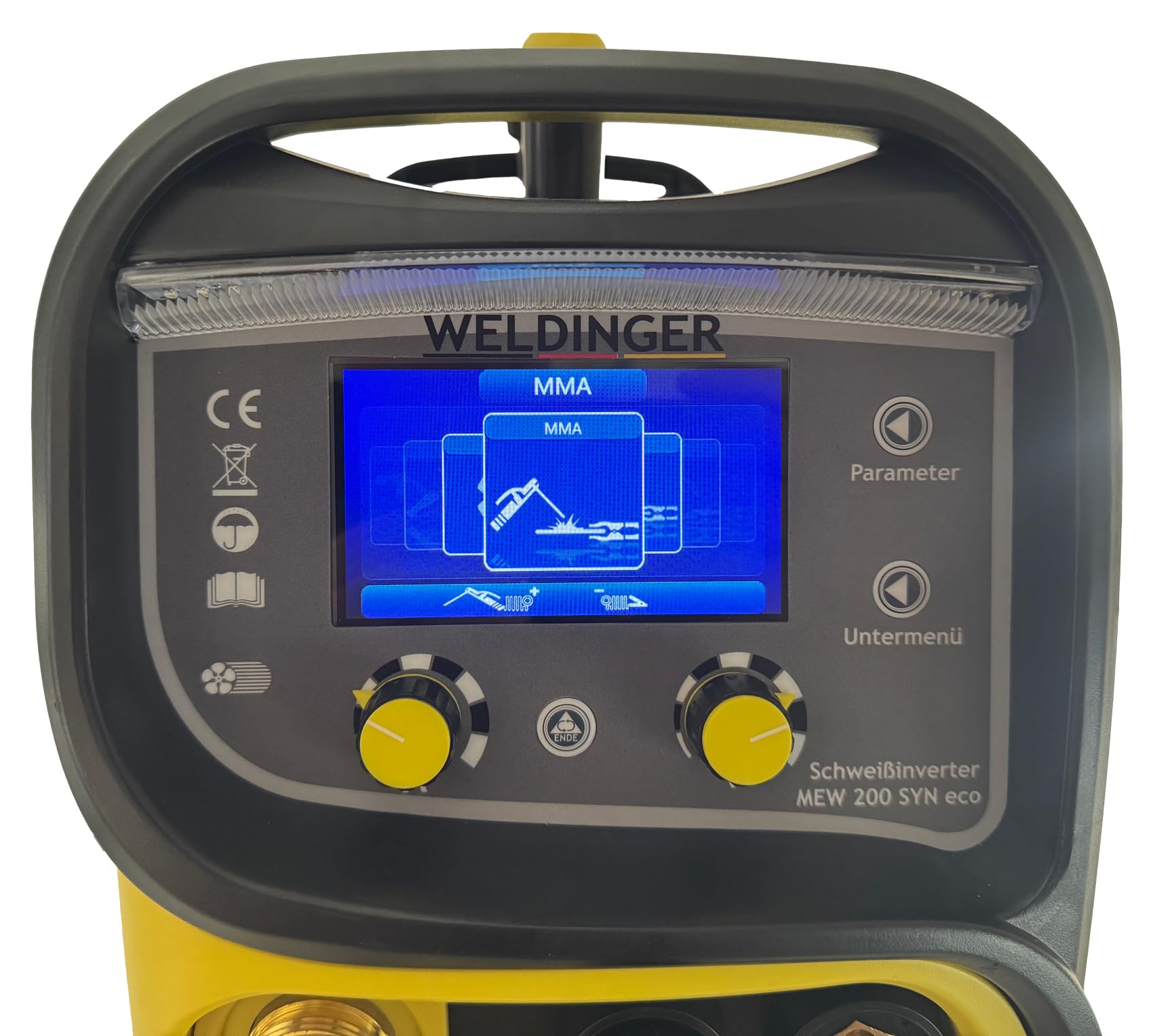 WELDINGER MEW 200 SYN eco synergischer MIG-MAG-Schweißinverter 2T/4T Spot 200 A
