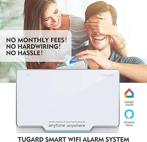 Miniatura 2 de Sistema de alarma WiFi para el hogar, sistema inalámbrico de alarma de seguridad antirrobo de casa inteligente, kit de 10 piezas, compatible con
