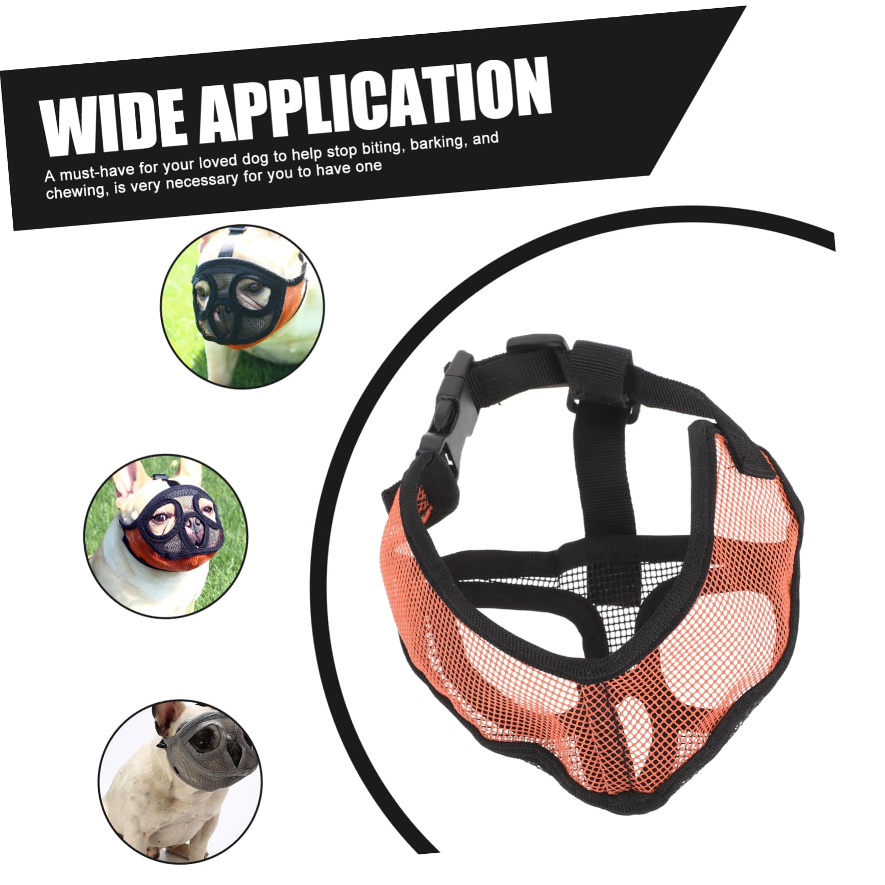 BESPORTBLE 5pièces Muselière Réglable Maille Respirante pour Chiens Aboiements Et Morsures Confort Optimal pour Animaux De Compagnie