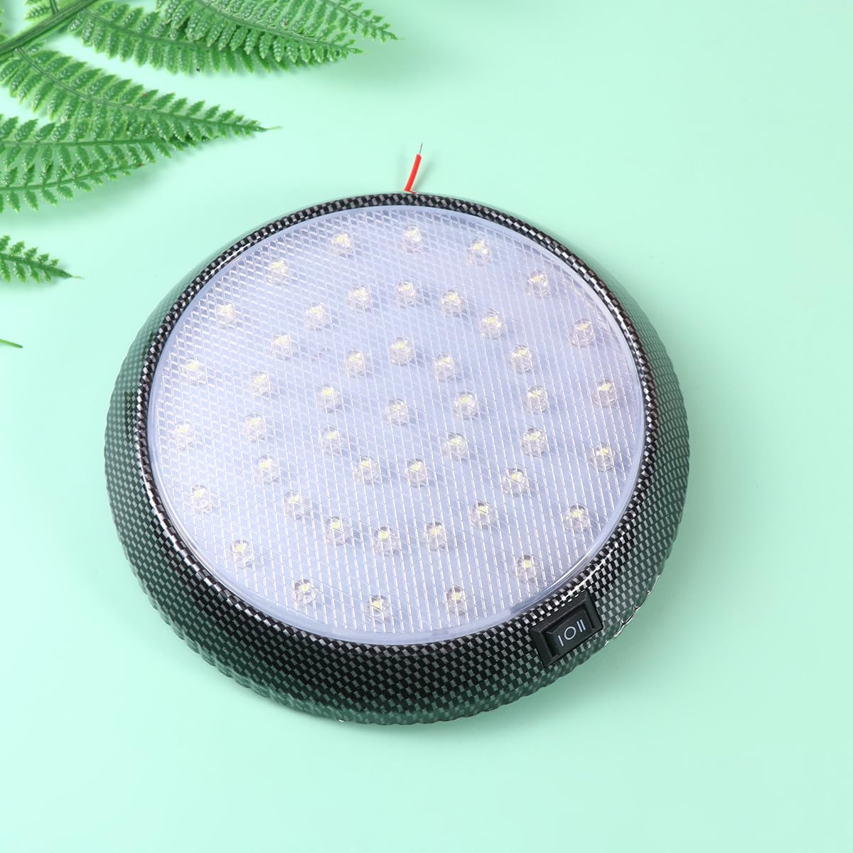 SHINEOFI Phares LED pour Voiture Intérieur, Plafonnier Rond en Plastique 2pcs Pulvérisation pour Améliorer le Plaisir de Conduite